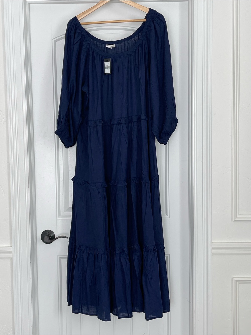 Avenue Navy Tiered Maxi Dress